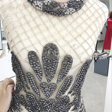 Load image into Gallery viewer, Rhinestone Applique Dress Size Design Full Length Body Hand-made Rhinestone Applique Bodice Patches
