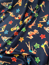 Load image into Gallery viewer, Multi-color Floral Digitally Printed Stretchy Neoprene/Scuba Knit 60 Inches Wide Per Meter

