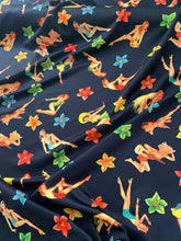 Load image into Gallery viewer, Multi-color Floral Digitally Printed Stretchy Neoprene/Scuba Knit 60 Inches Wide Per Meter
